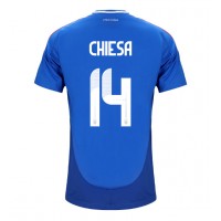 Camiseta Italia Federico Chiesa #14 Primera Equipación Eurocopa 2024 manga corta